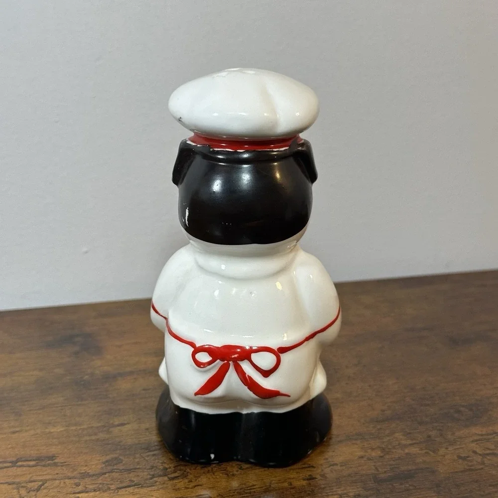 Porky Pig Chef Salt & Pepper Shakers 1950s American Bisque WB Pottery Vtg